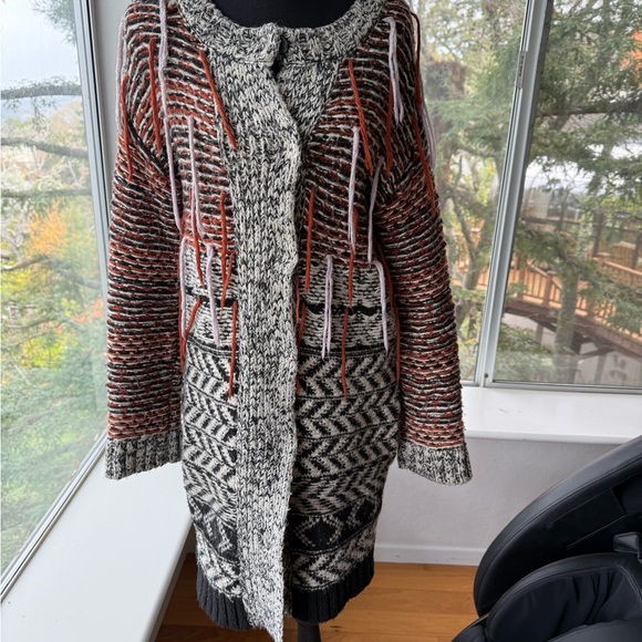 Caslon Sweaters - Caslon Patterned Cardigan, XS